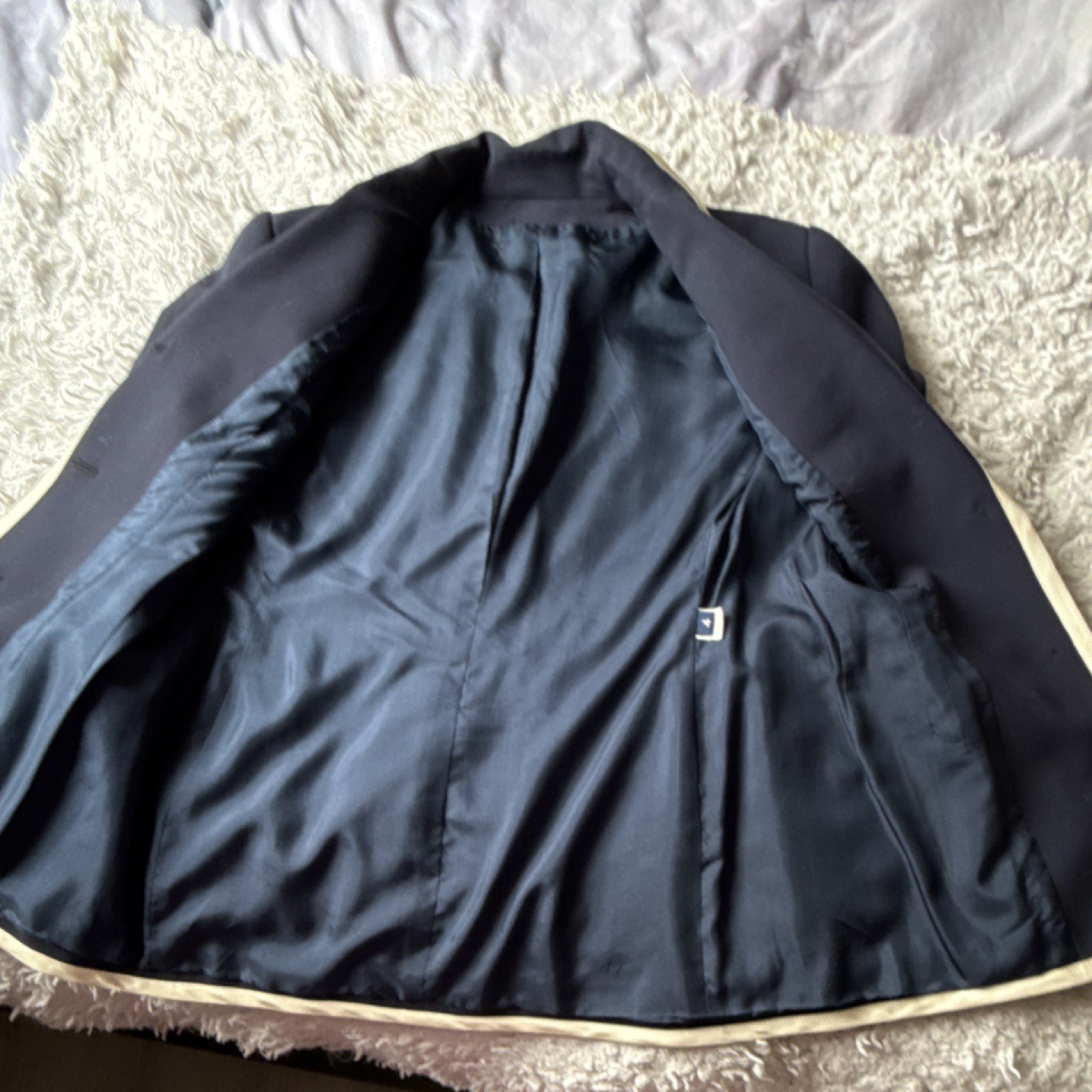 Dickies Navy Blazer Cream Trim Two-Button Inner Pockets