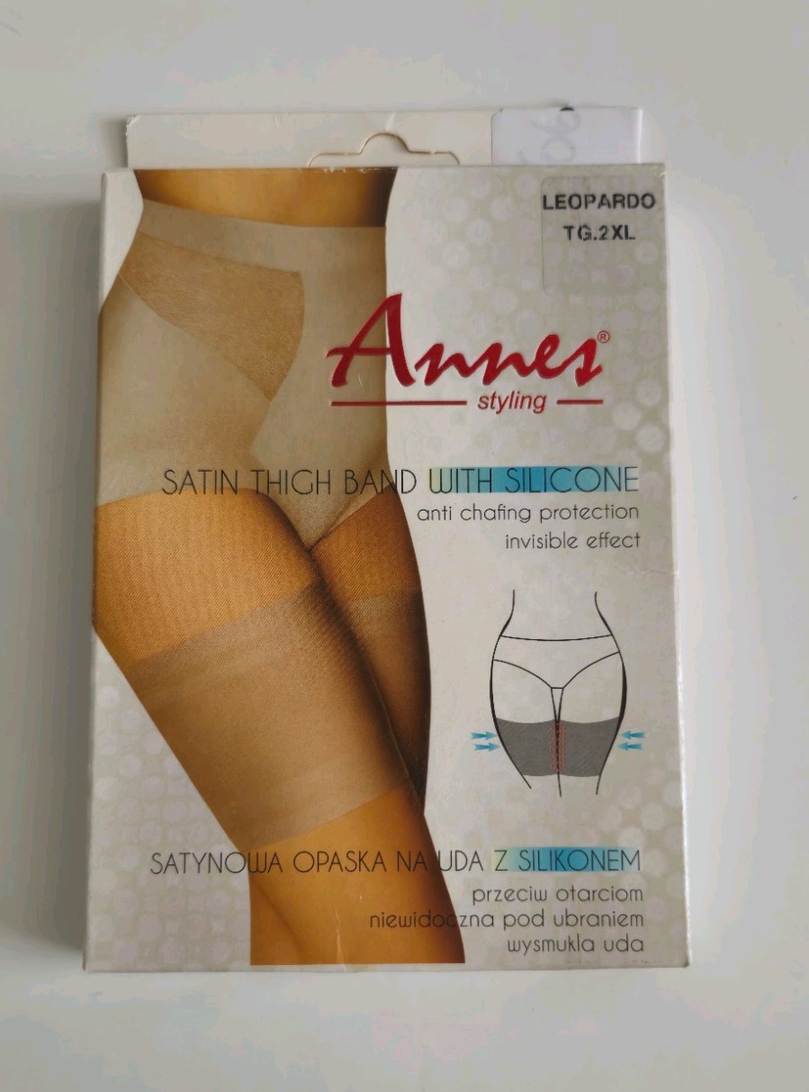 1 Pairs Leopard Satin Anti Chafing Thigh Bands Womens 2XL None Slip T087