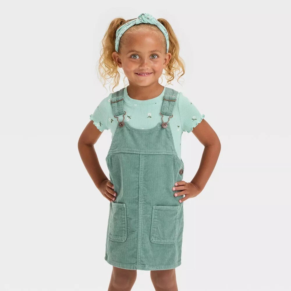 OshKosh B’gosh Toddler Girls’ Corduroy Skirtall – Olive Green