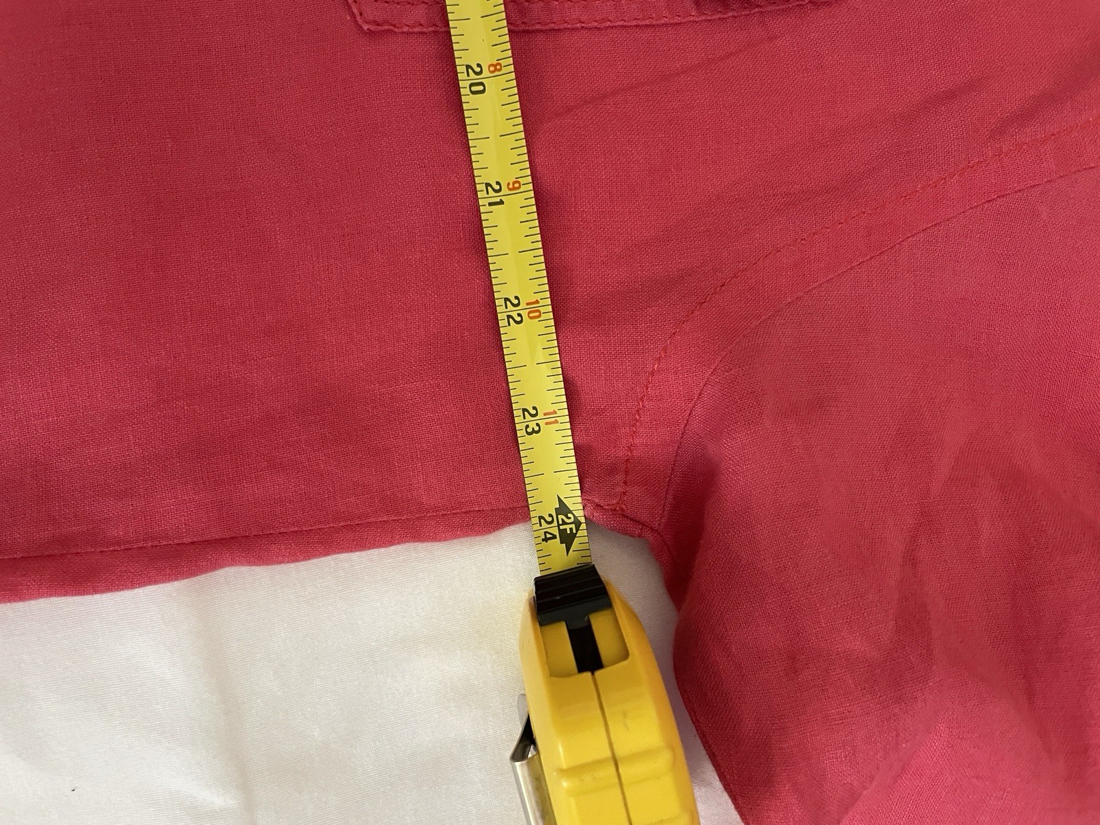 Massimo Castello 100% Linen Fushia Color Long Sleeved Men’s Shirt Size Large