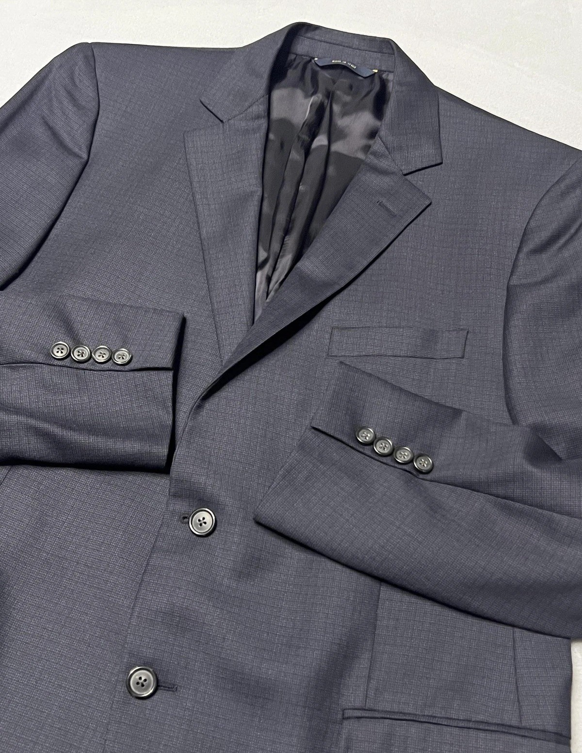 Brooks Brothers 1818 Fitzgerald Blazer Mens 44R Navy Plaid Drago Wool Made Italy