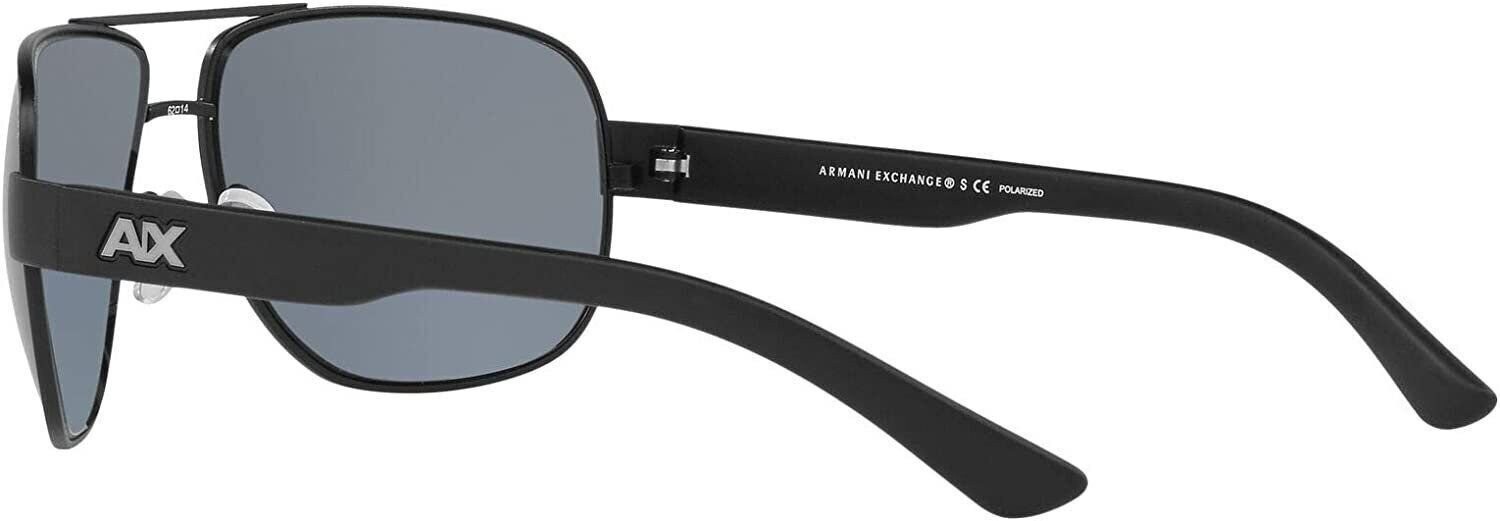 A|X Armani Exchange Men’s AX2012S 606381 Satin Black Polarized Sunglasses