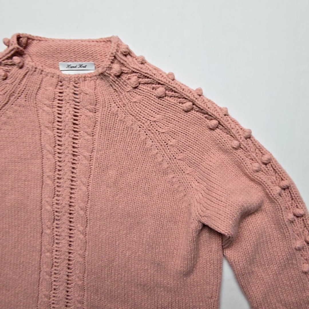 Vintage Westbound Hand Knit Pink Sweater XL Women’s Acrylic Wool Blend 90s