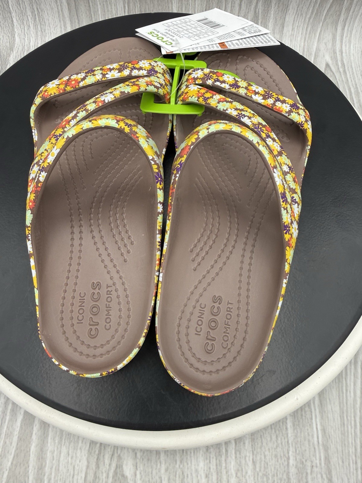 CROCS Kadee ll Retro Floral Womens Size 10 Strappy Comfort Sandals Slip On Shoes