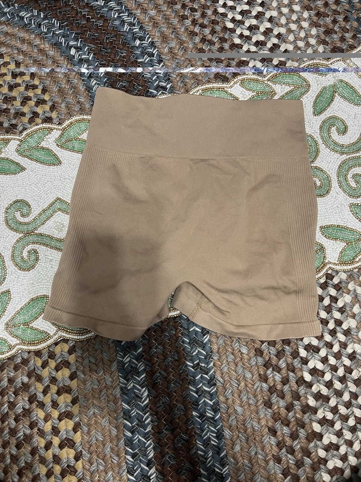 Shein Women’s High-Waist Butt Lift Tan Biker Shorts Size medium