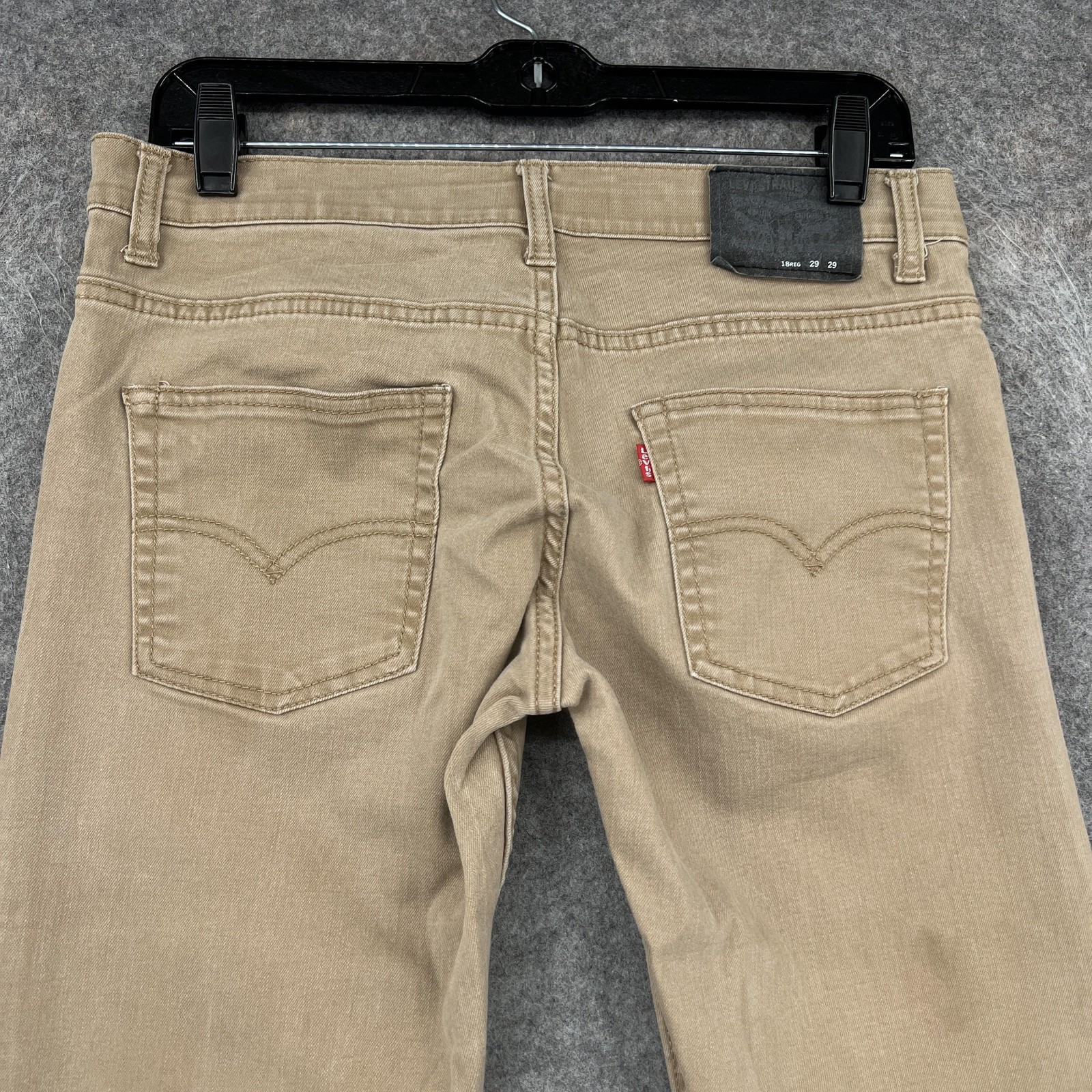 Levis 511 Slim Jeans Youth 18 Reg 29×29 Beige Tapered Performance Stretch Denim