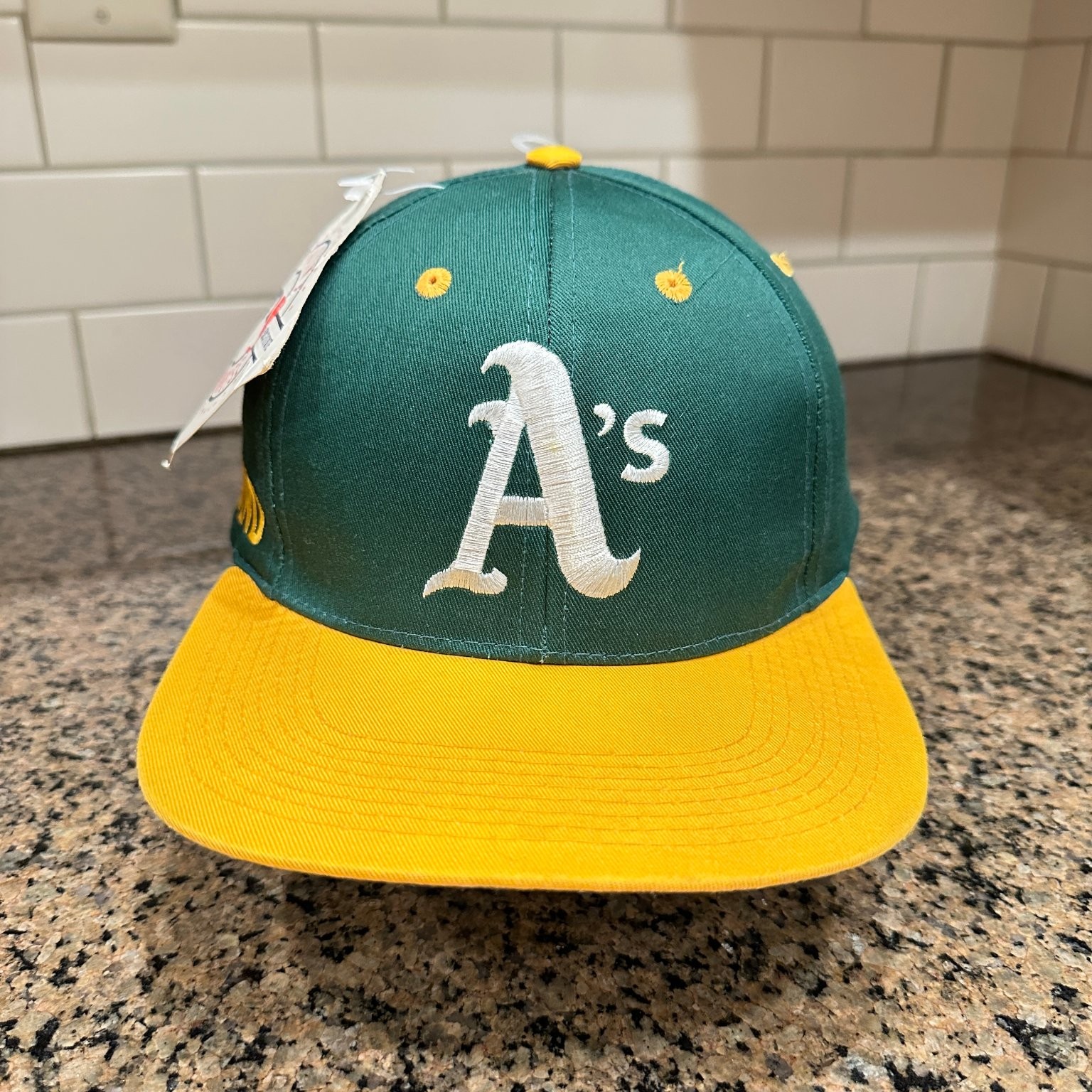 Oakland Athletics MLB Baseball Cap Green Yellow Snapback Hat New