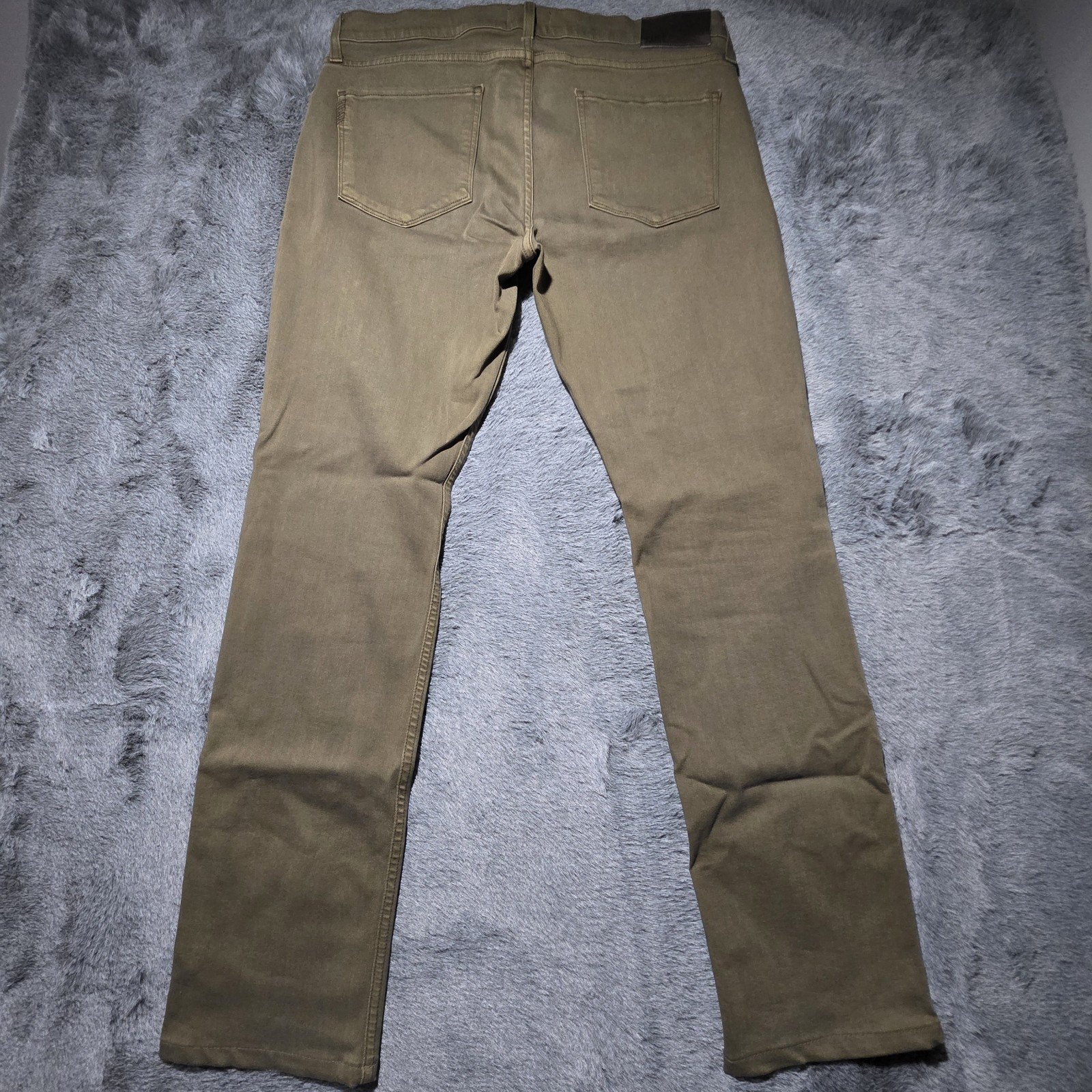 Paige Federal Slim Straight Pants Mens 33 Vintage Artichoke Olive Green Stretch