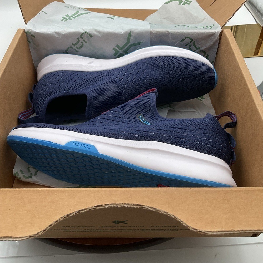 KURU Atom Slip On Deep Blue Comfort Sneakers size 9.5