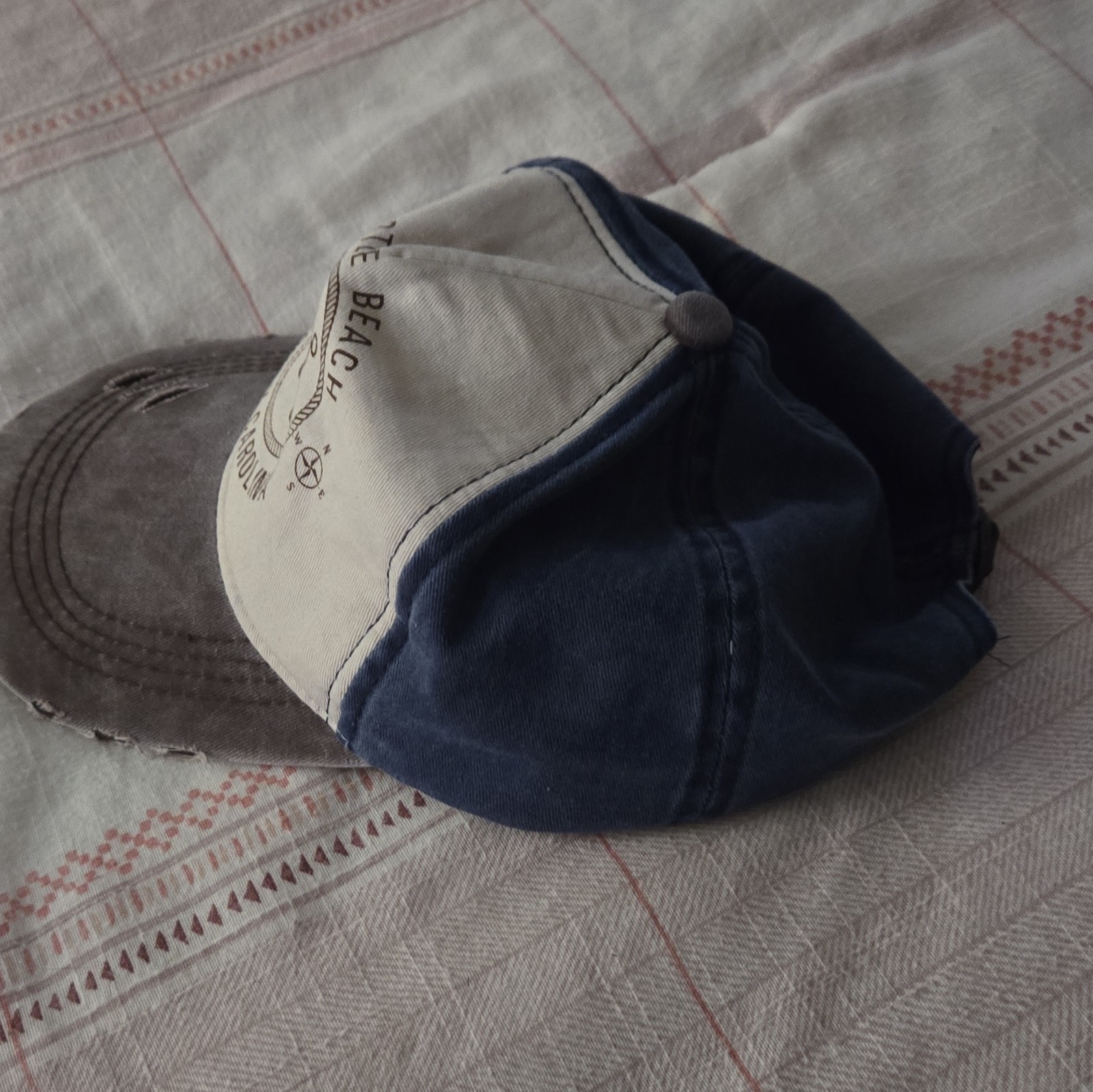 Lucky 47 Myrtle Beach SC Nautical Baseball Cap Hat One Size Adjustable Blue Gray