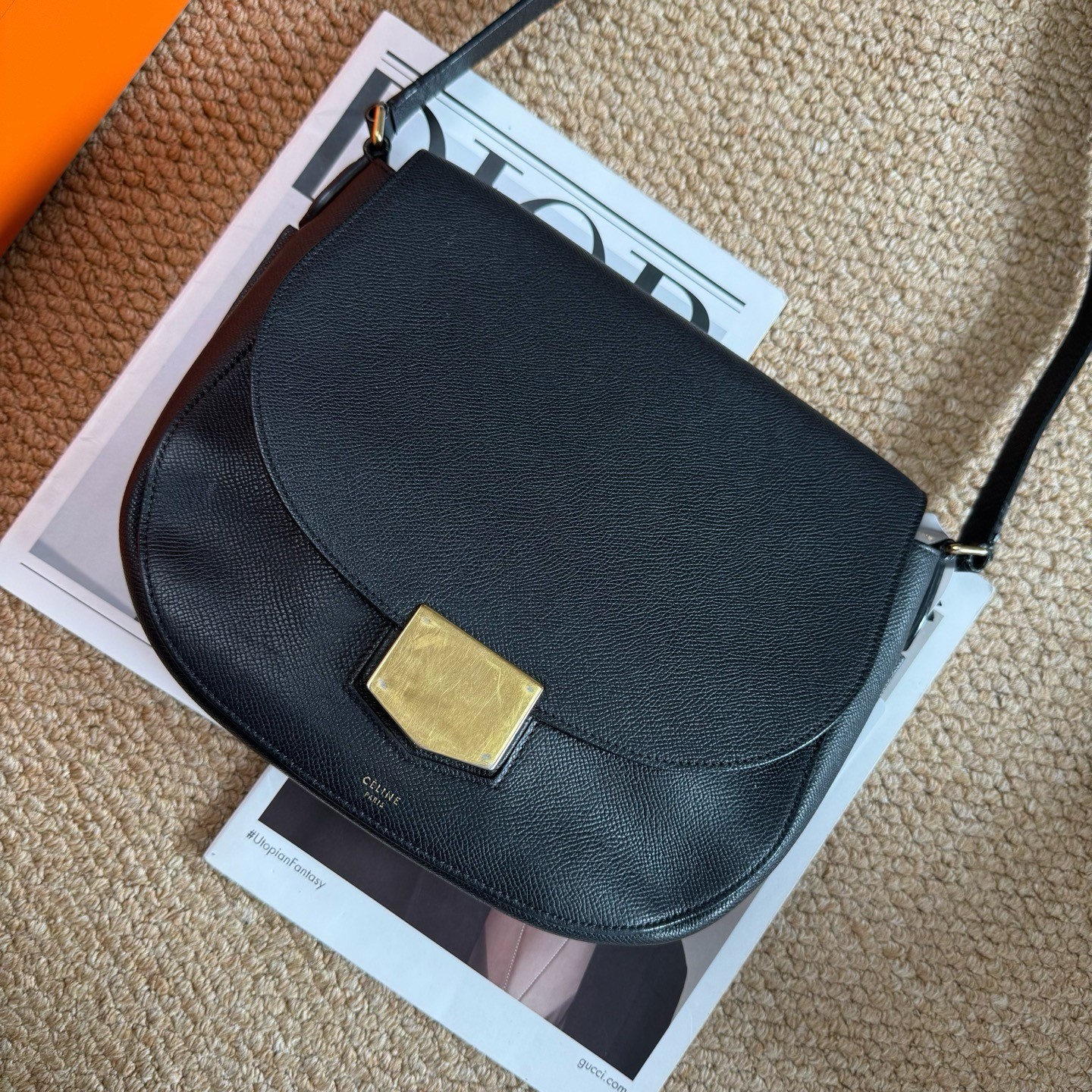 Celine Pre-Owned Authentic Saddle Bag 24*20*6 Free Tracked Shipping