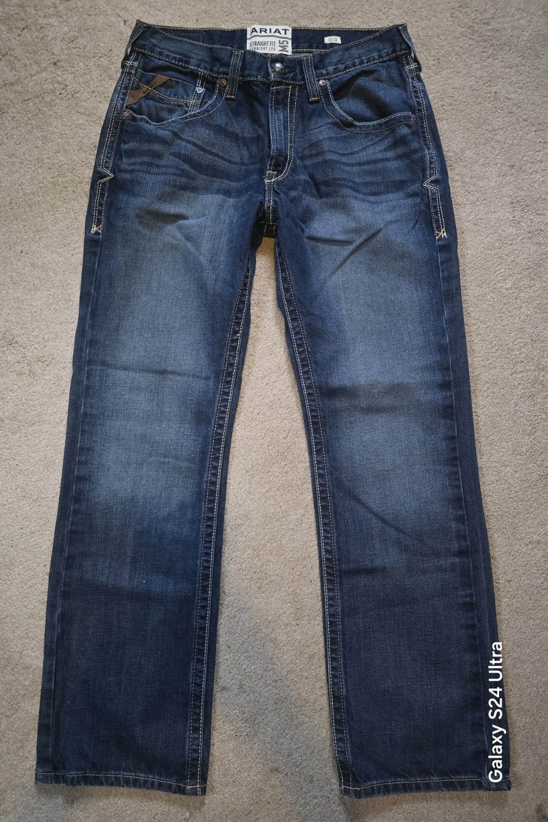 Ariat M5 Jeans Mens 32×32 Straight Leg Fit Denim
