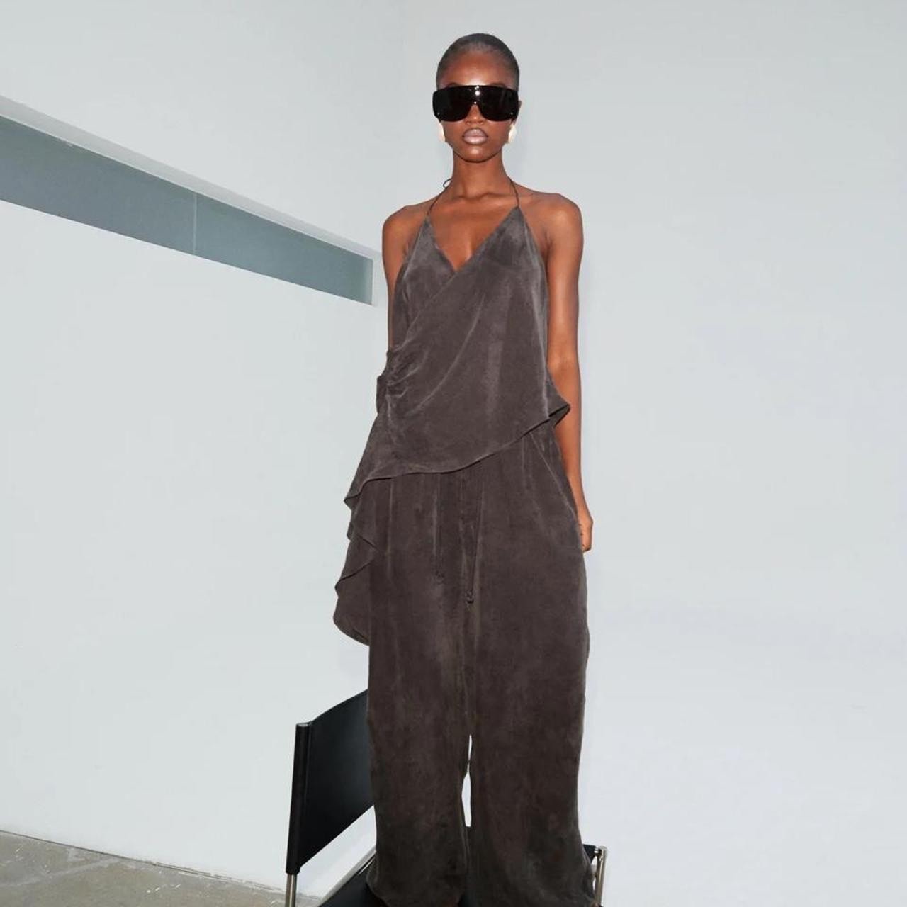local european cupro draped top
