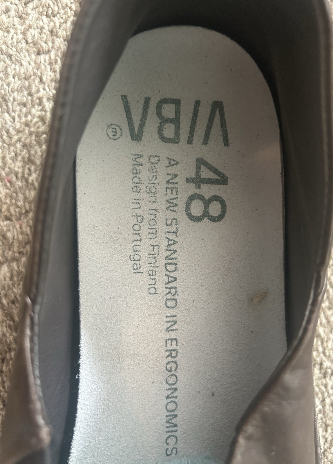 VIBA Zuma Leather Cocoa Brown Slip On Ergonomic Shoes Mens 15 EU 48