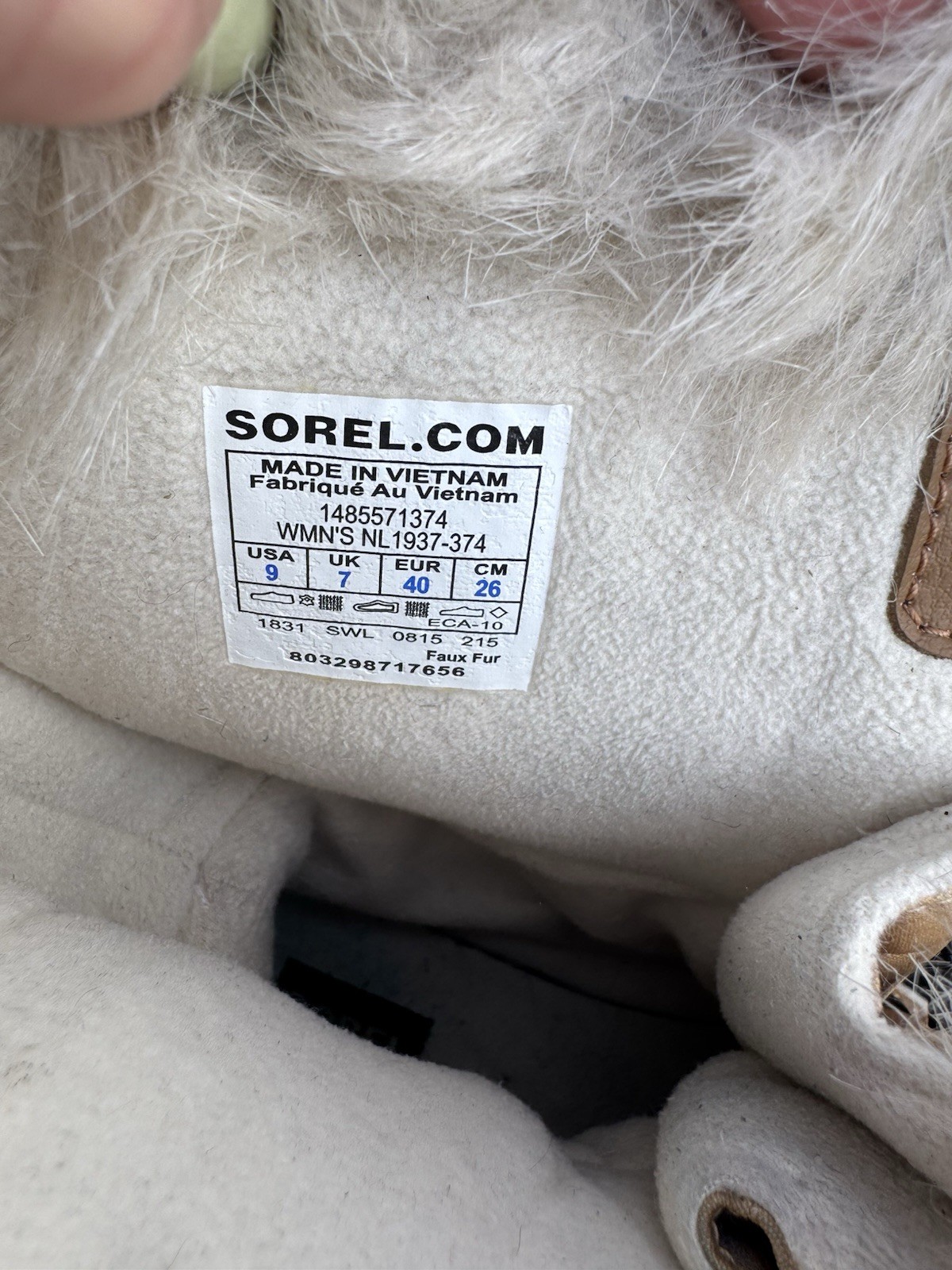 Sorel Tofino II Cate Waterproof Fur Lined Canvas Tall Duck Winter Boot Size 9