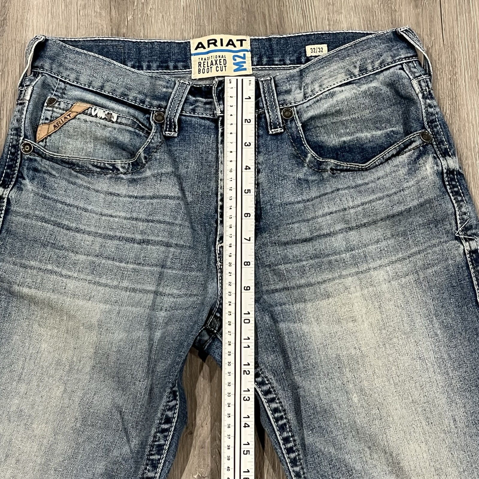 Ariat M2 Shasta Stirling Boot Cut Jeans Mens 32×32 Blue Relaxed Fit Stretch
