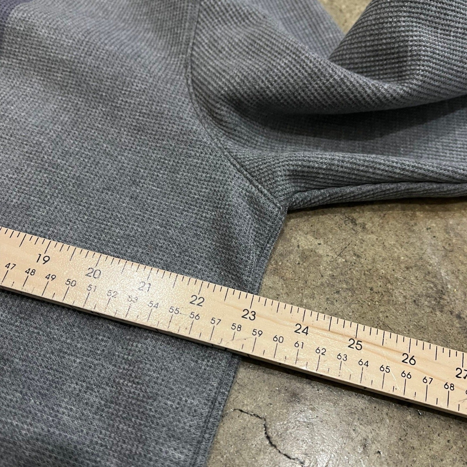 Grey Waffle Knit Graphic Sweatshirt Bench