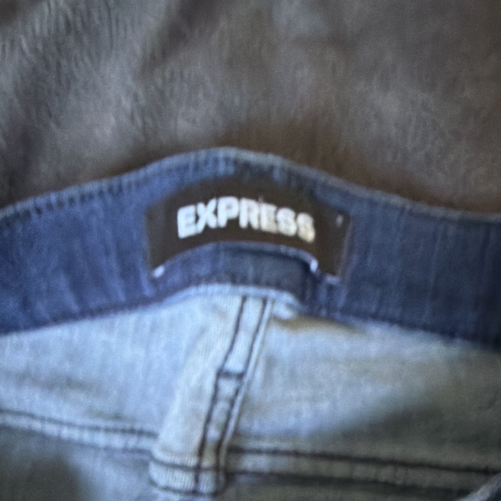 Express Skinny Stretch Denim Blue Button Zip 5-Pocket Women’s Jeans