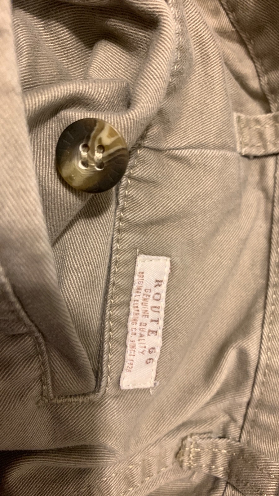 100% cotton Route 66 vintage original cargo khaki men’s pants size 34/30 Kuwait