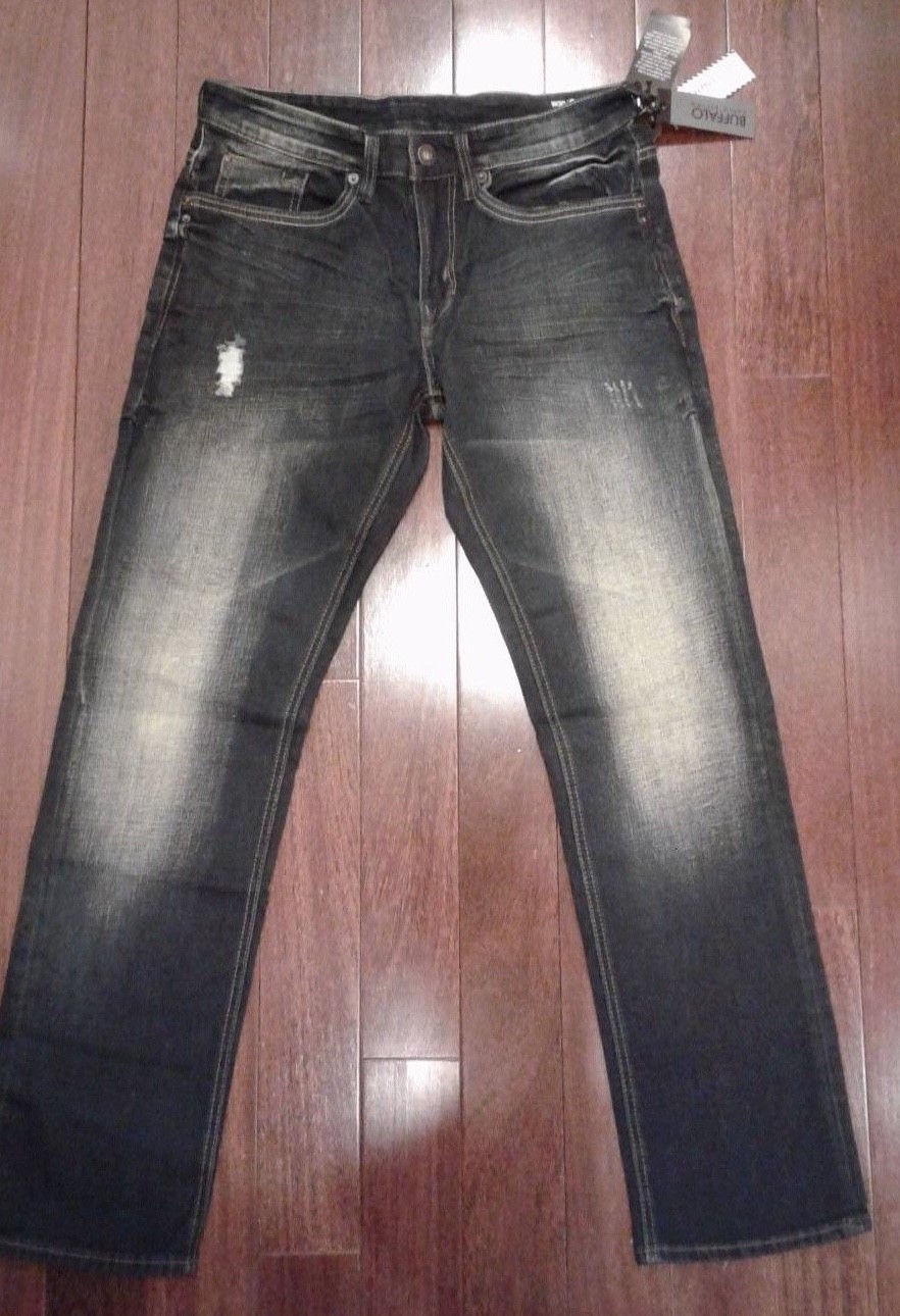 BNWT Buffalo Jeans Six-x slim straight stretch tumbled 30×30 32 33 34 36×32 38
