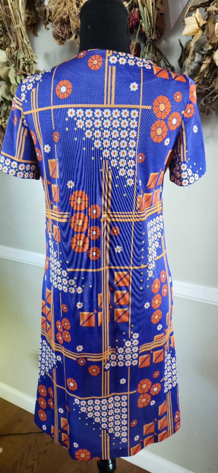 Vintage Matchmates Graphic Print House Dress As Pictured