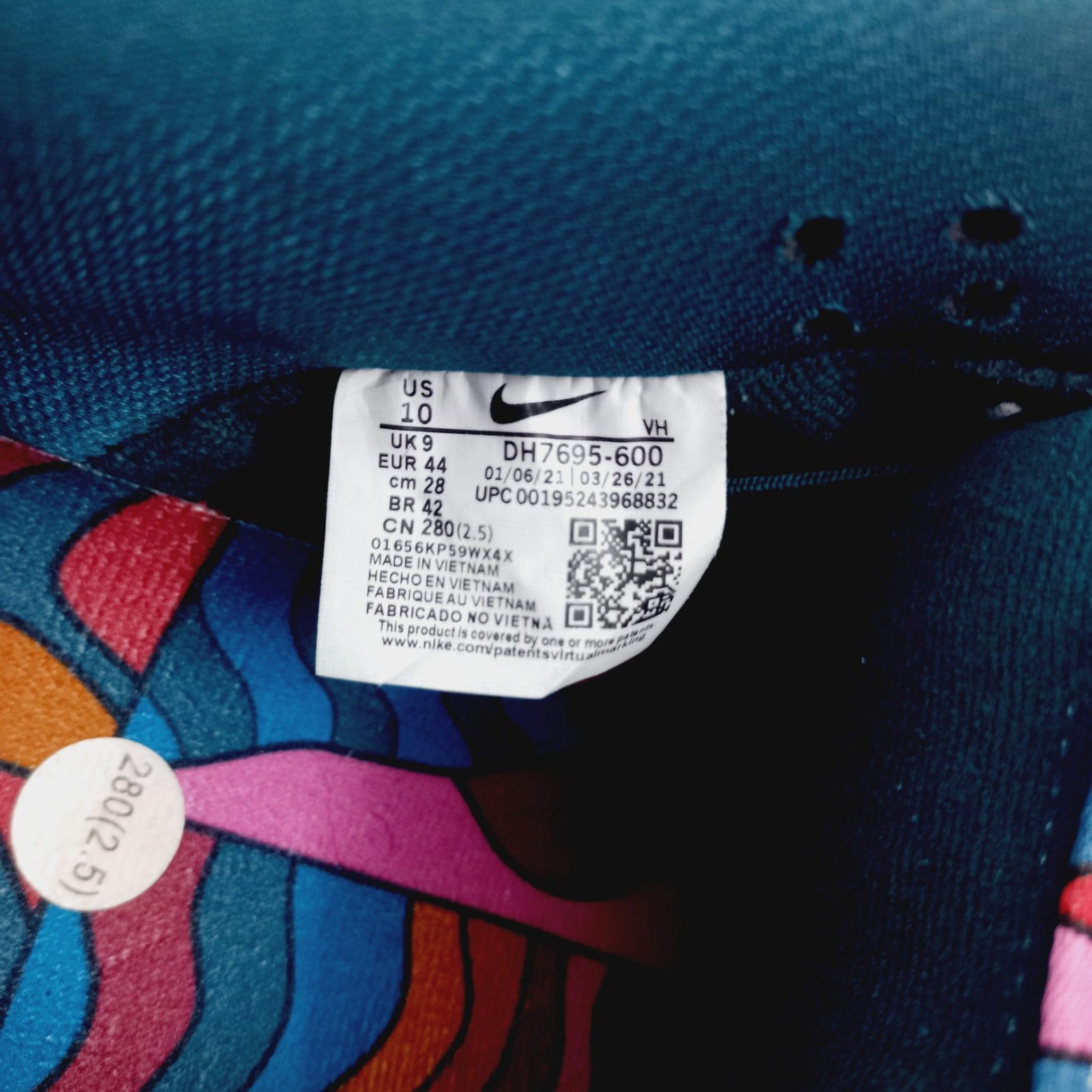 Nike SB Dunk Low Pro x Parra Abstract Art 2021 DH7695-600 Men’s Size US 10 Used