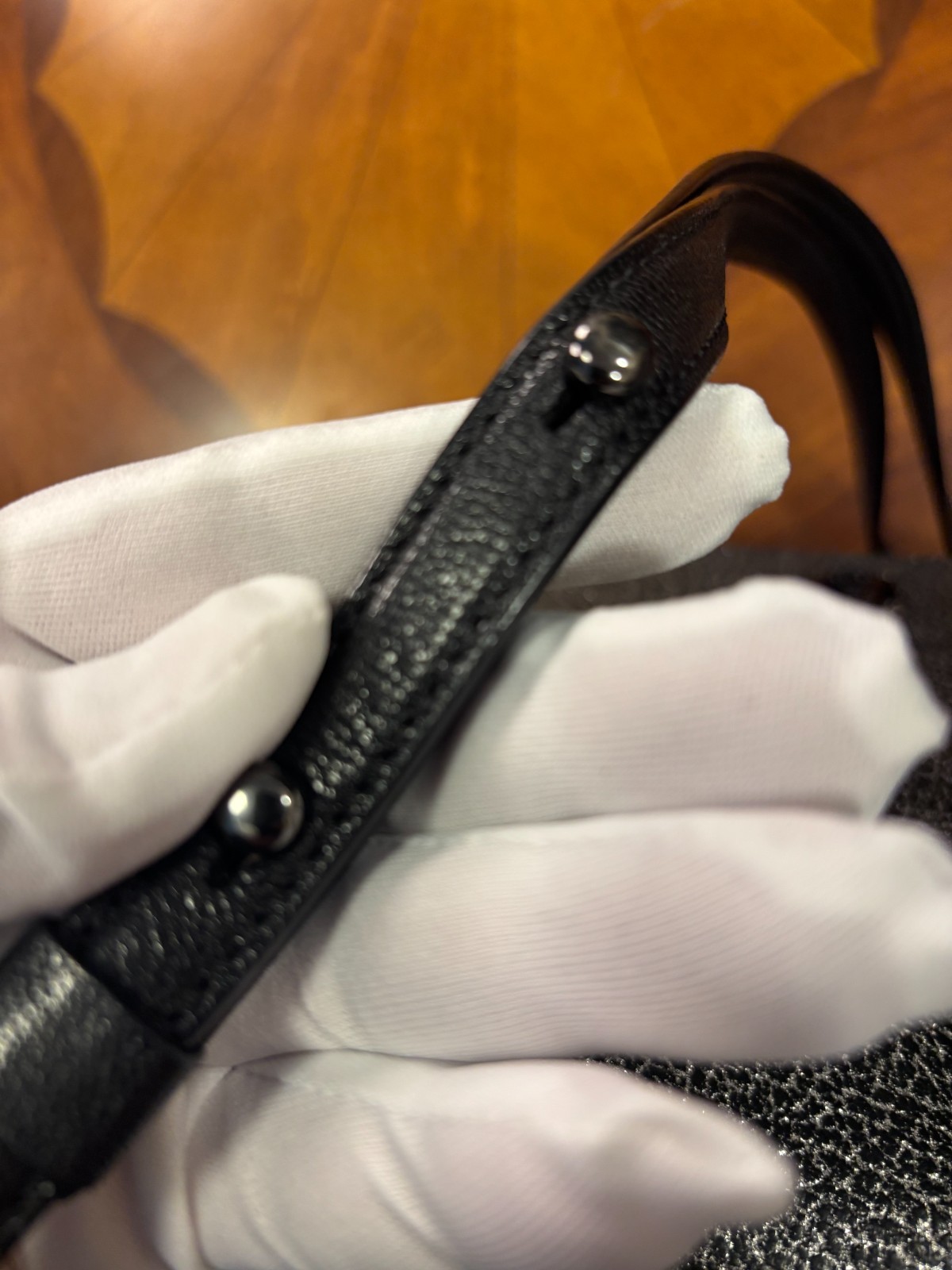 Authentic MCM Bicolor Medium Double Flap Top Handle Shoulder Bag Silver Black