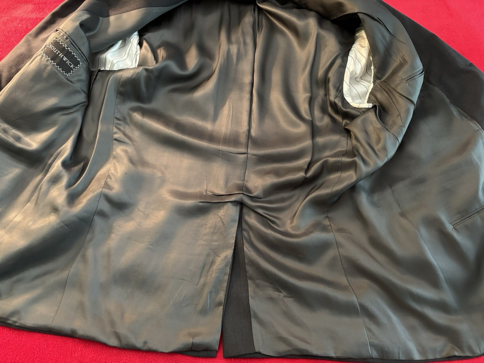 Southwick 48R 3-ROLL-2 100% Wool 2-piece Suit SOLID GRAY 40×29.5 Made in USA EUC