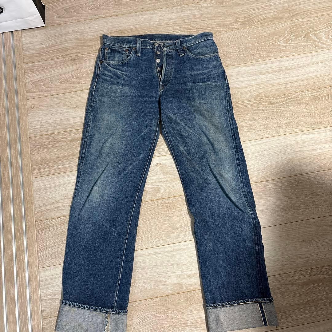 Sugar Cane Denim Jeans Selvedge Straight Indigo Blue W32 Japan Used