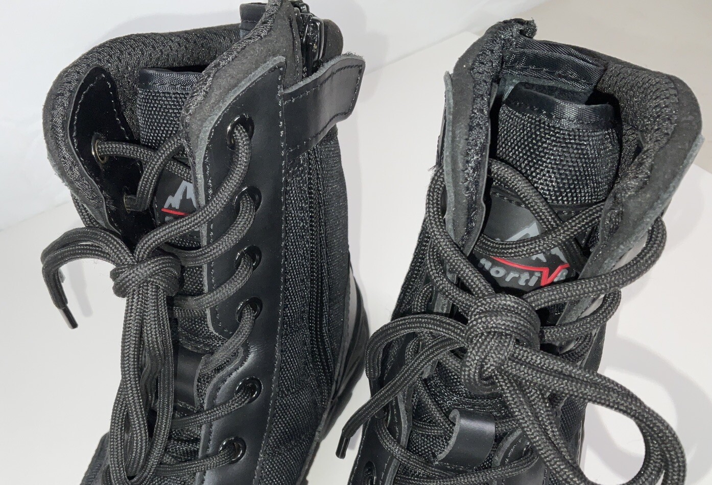 NIB Men’s Nortiv8 Trooper Tactical Work Boots w/ Toe Cap & Side Zip Black 6.5
