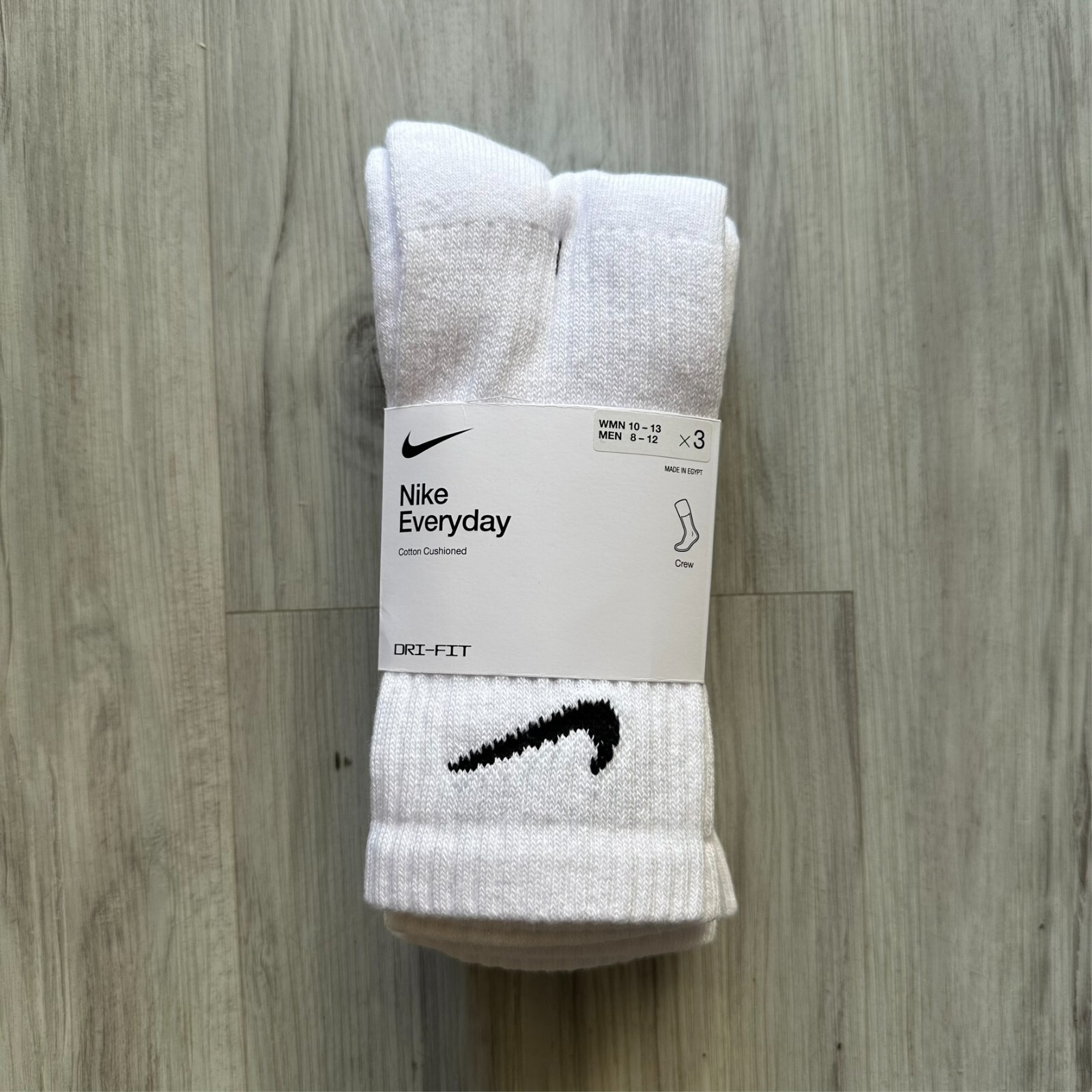 Nike Men’s 3-pack Socks Dri-Fit Everyday Cushioned Crew Socks