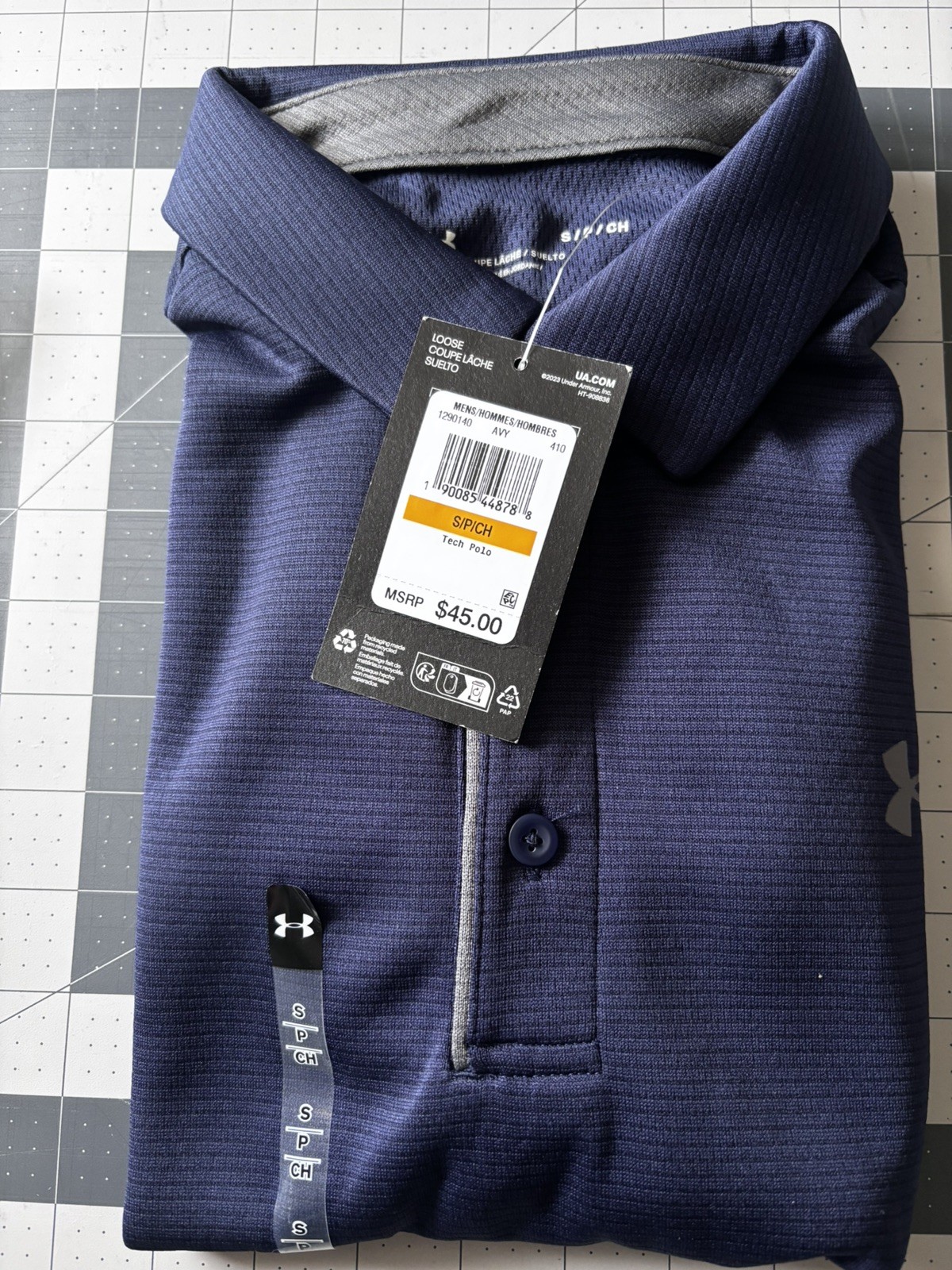Under Armour Men Tech Golf Polo Navy