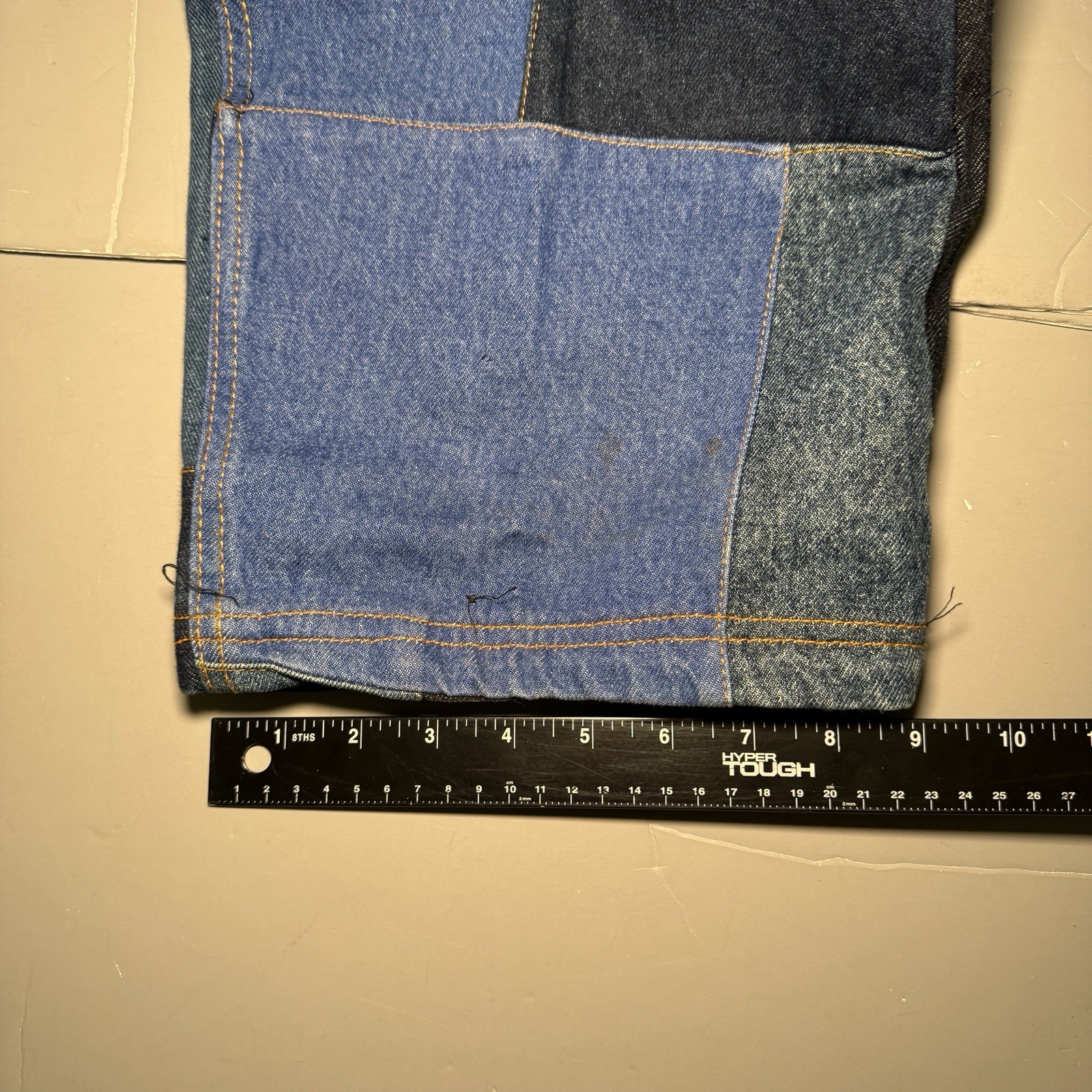 Fubu The Collection Patchwork Denim Jeans Mens 34 33 Taper Baggy Vintage 90s Y2k