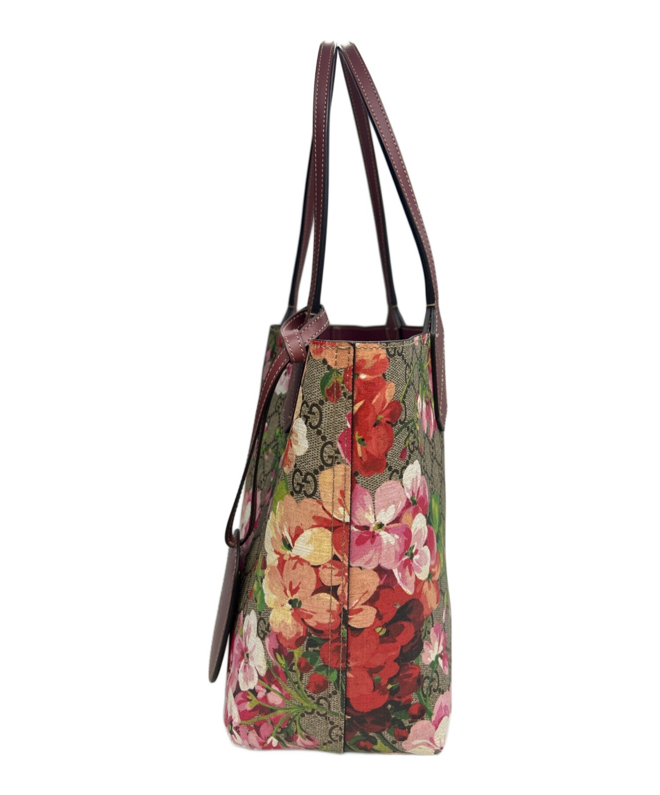 Gucci GG Blooms Reversible Tote Bag Beige Red Women’s Pre-owned Italy 372613