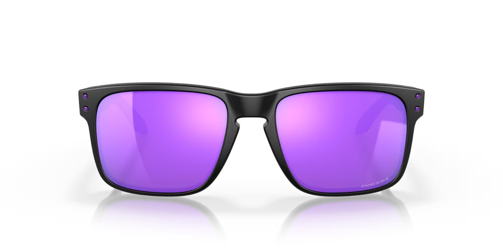 Oakley Holbrook Sunglasses OO9102-K655 Matte Black Frame W/ PRIZM Violet Lens