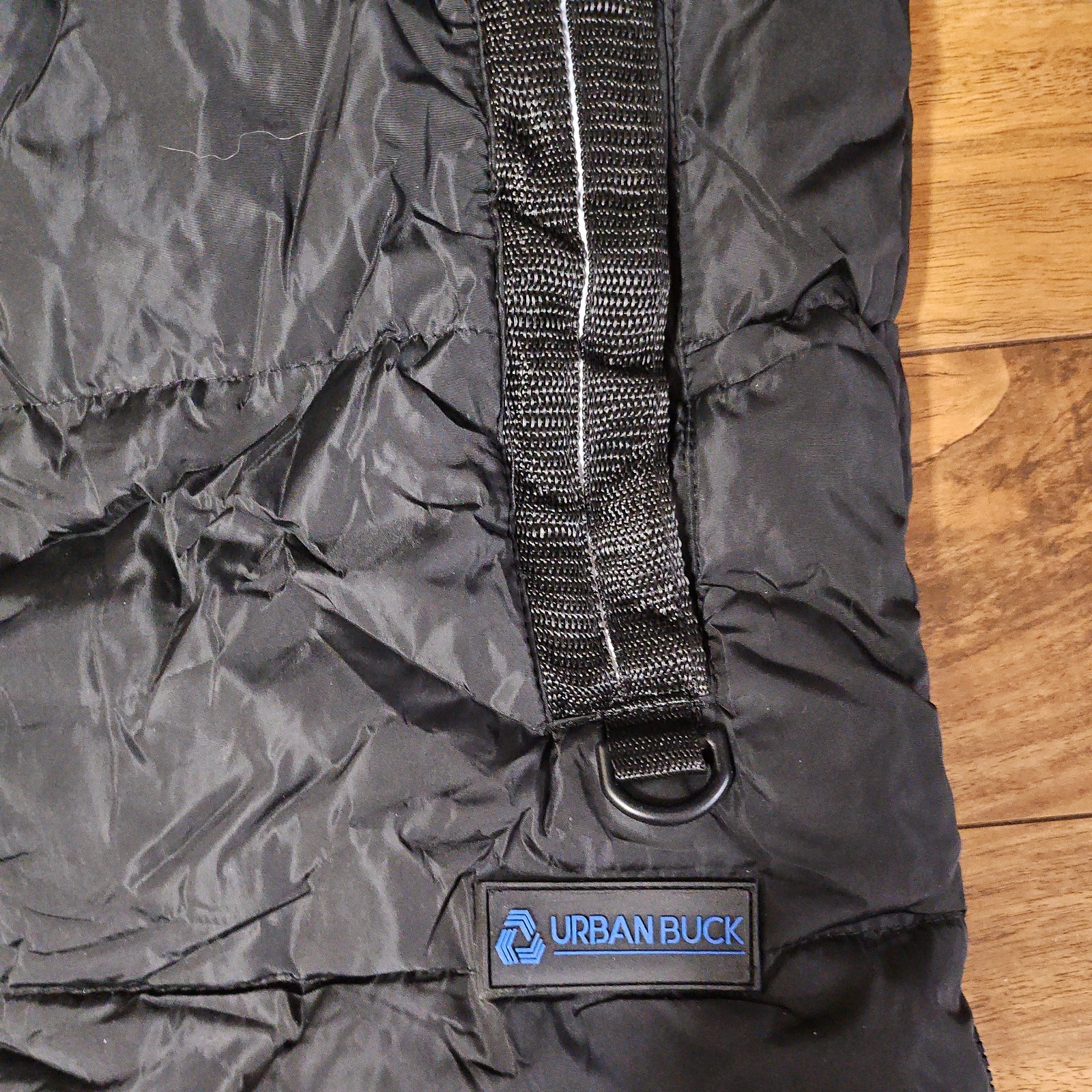 NWT Urban Buck Black Quilted Full Zip Button Puffer Jacket Nylon Size M