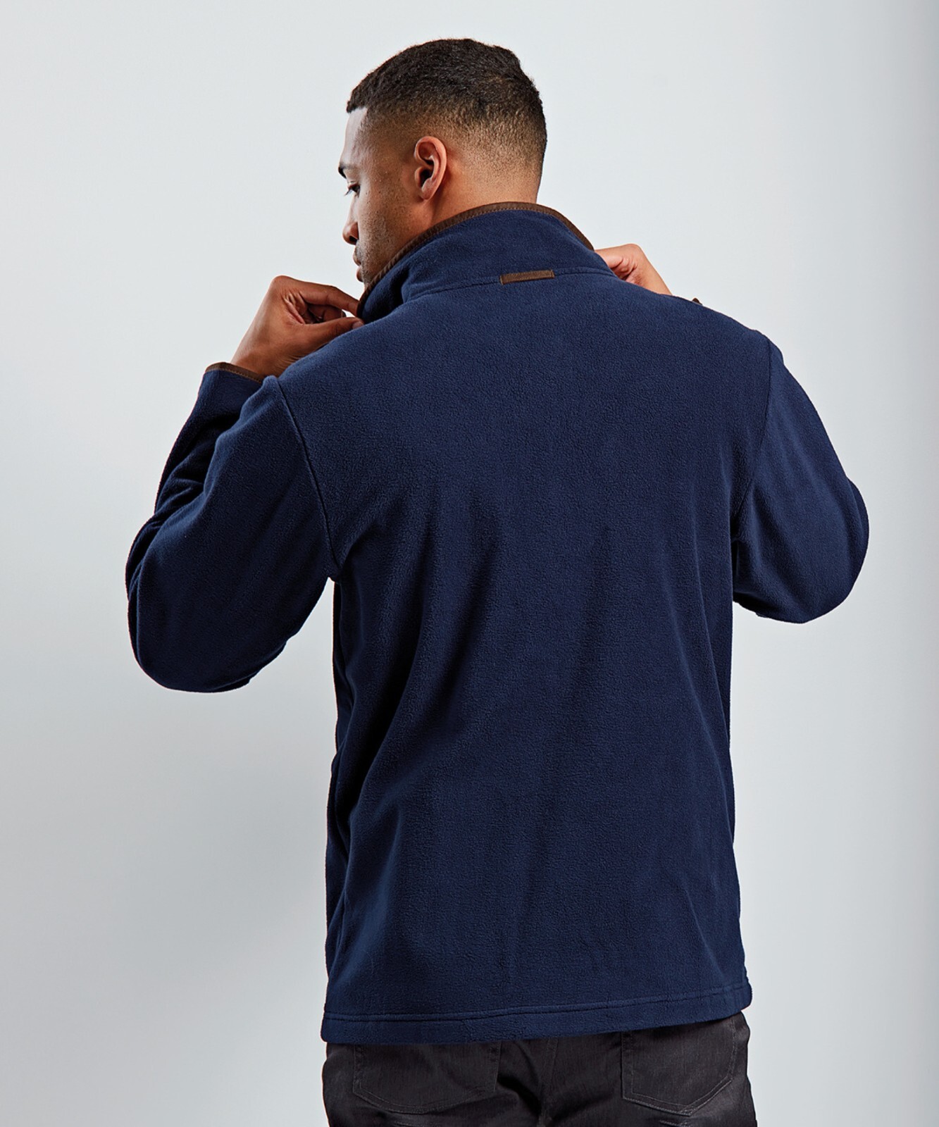 Premier Mens Zip Up Fleece Jacket Plain High Neck Zipped Jumper Warm Outerwear