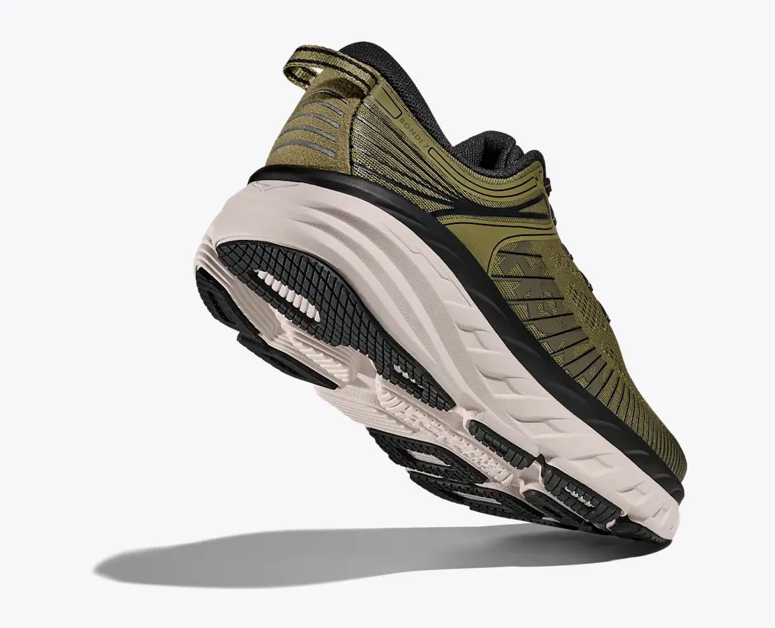 HOKA BONDI 7 1110518 WLDR Wild Lime Black Men Unisex Lifestyle Walking Shoes