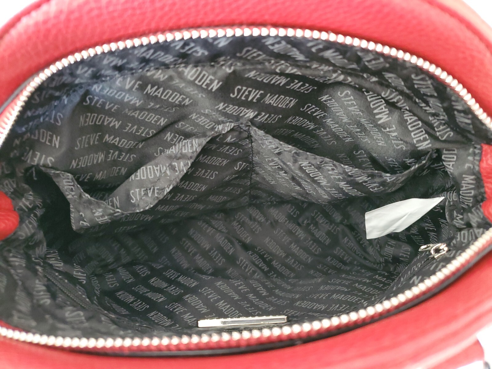 STEVE MADDEN BJULES HANDBAG RED QUILTED with Crossbody Strap Silver Accents NWT