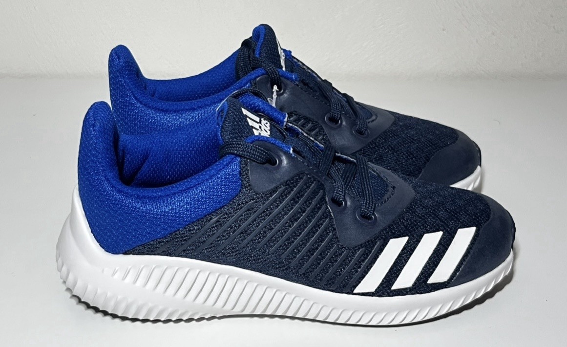 adidas Cloudfoam Kids 11.5K Navy/Royal/White Low Lace Up CP9988 NWOB Measured