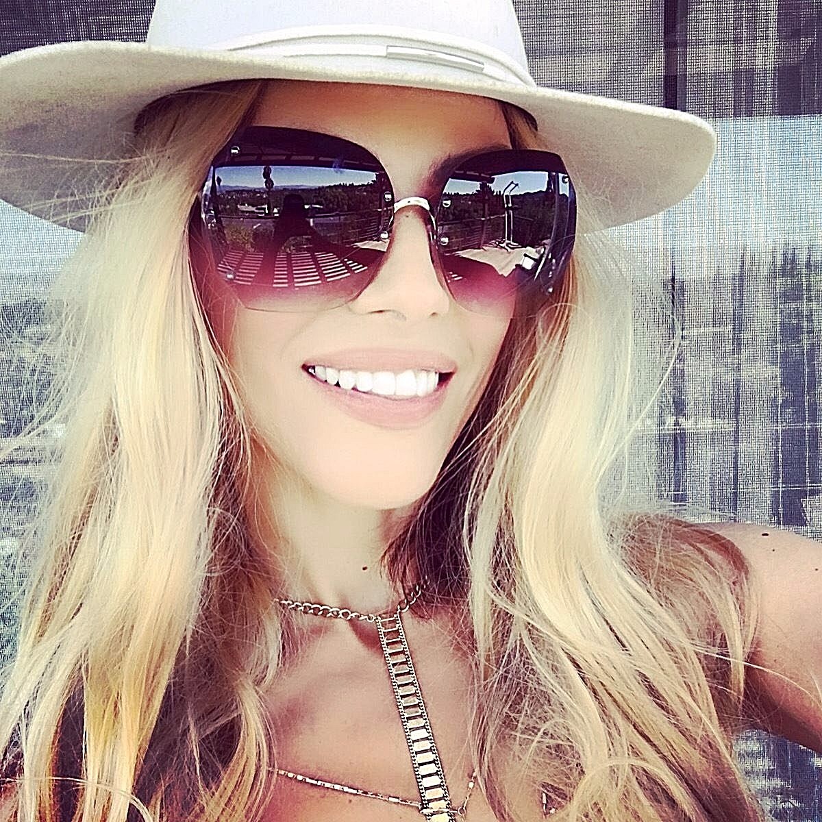 XXl HUGE BIG OVERSIZED “Rimless” Bolted Round Women Gradient Sunglasses SHADZ