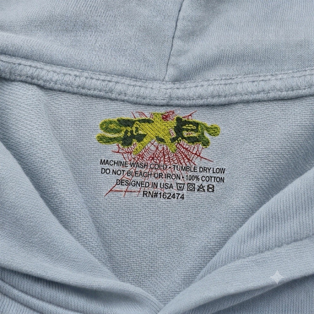 Sp5der OG Web V2 Hoodie Dusty Blue Pullover Graphic Print men’s size s,m,l