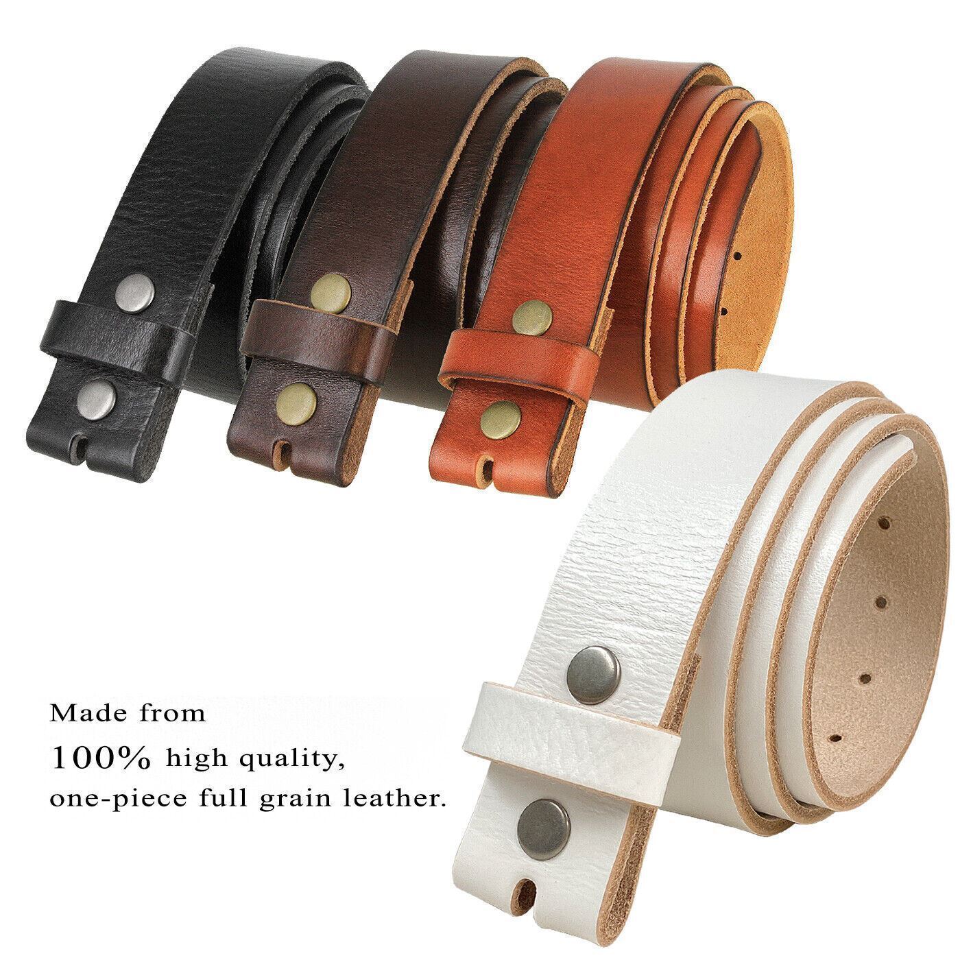 BS040 One Piece Full Grain Genuine Leather Casual Jean Belt Strap 1-1/2″ Wide