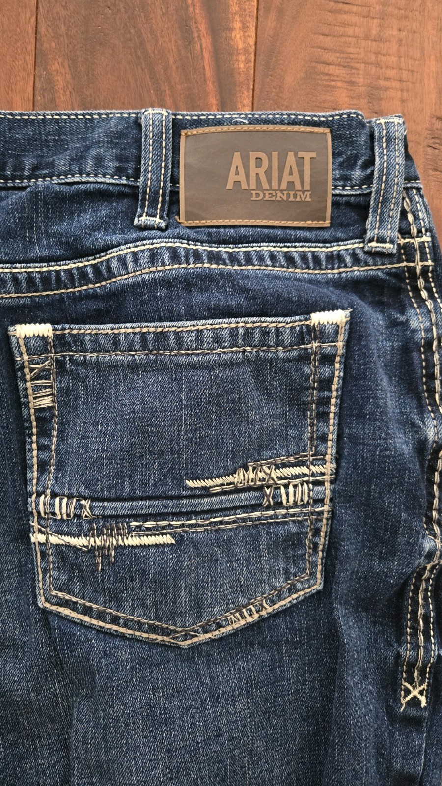 Ariat Men’s M4 Relaxed Bootcut Jeans 40×30 Blue Western Denim