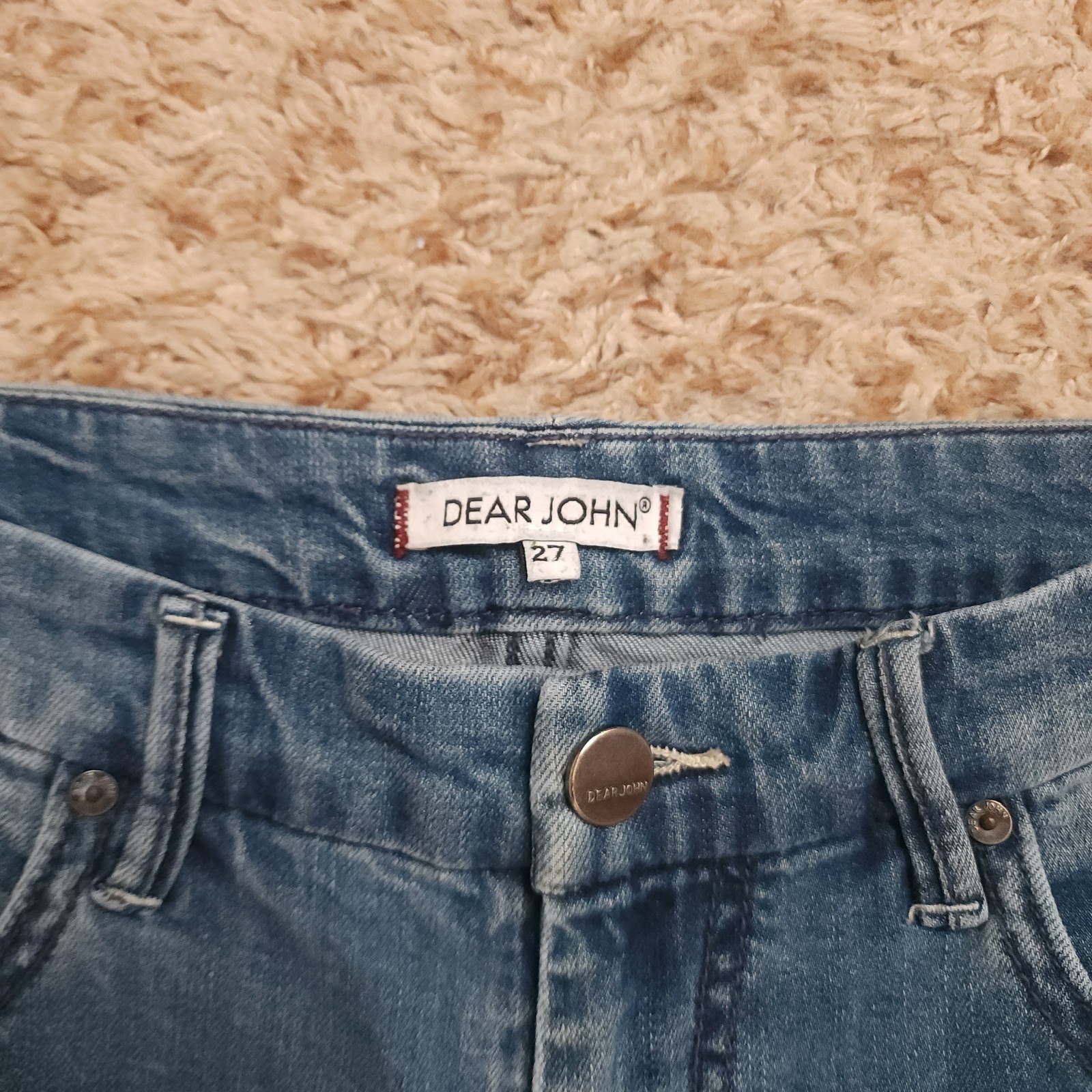 Dear John Womens 27 Skinny Ankle Mid-Rise Denim Blue Jeans