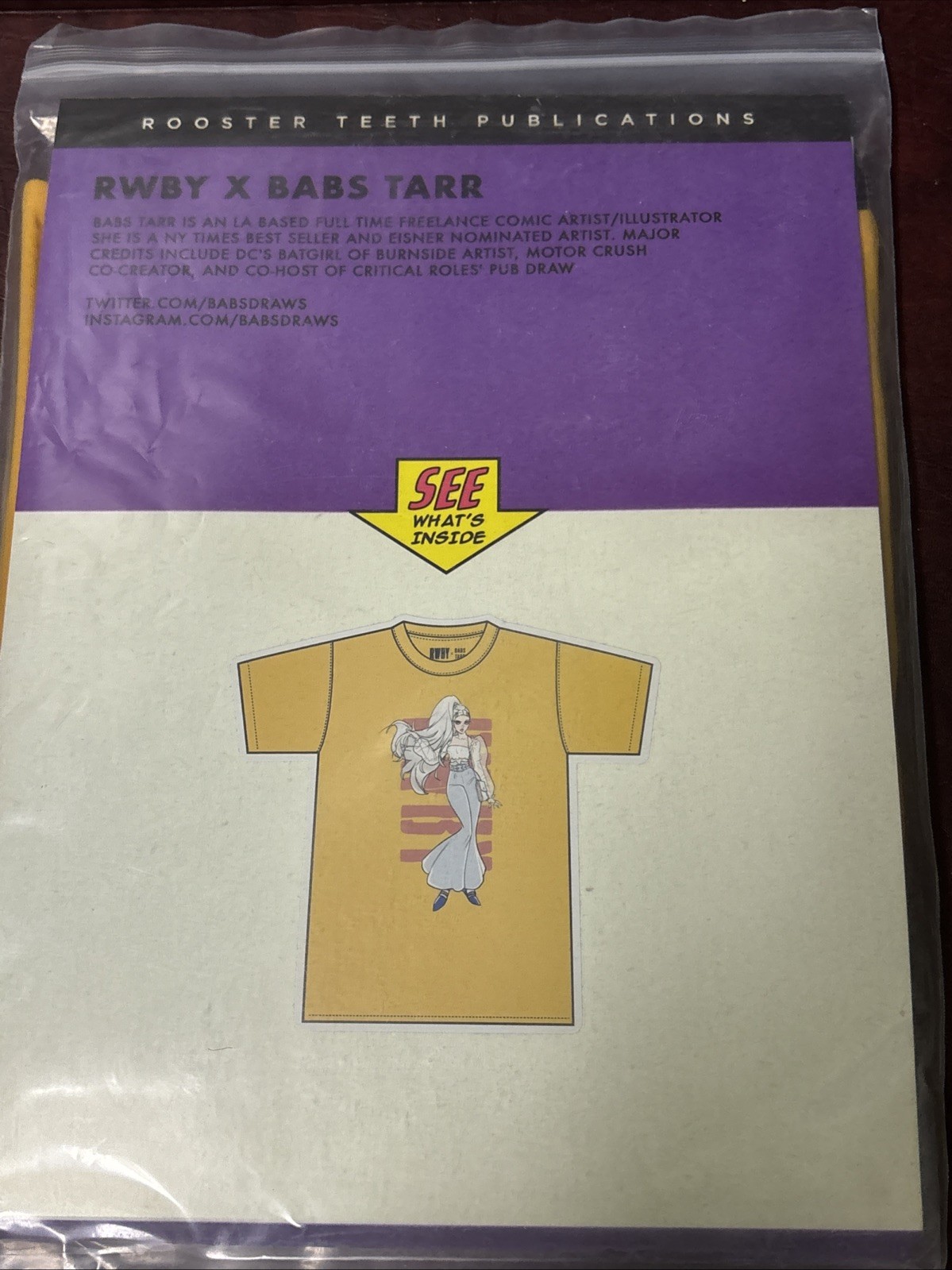 Rooster Teeth Coop Comics Shirt RWBY X Babs Tarr Size 3x T-Shirt