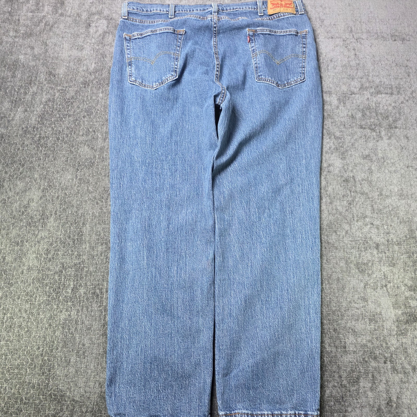 Levis 541 Mens Athletic Taper 40×30 Light Wash Blue Jeans Denim Cotton Preppy