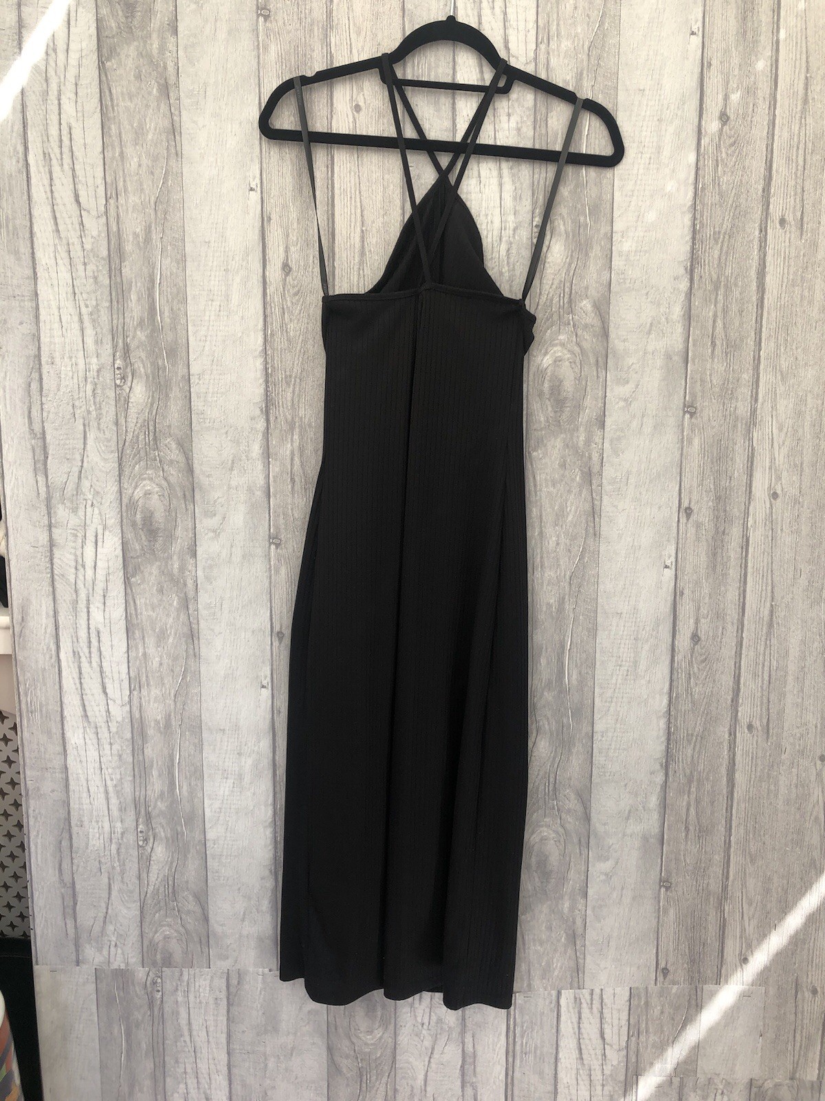 Women’s Primark Black Ribbed Body Con Dress Size Small 10-12