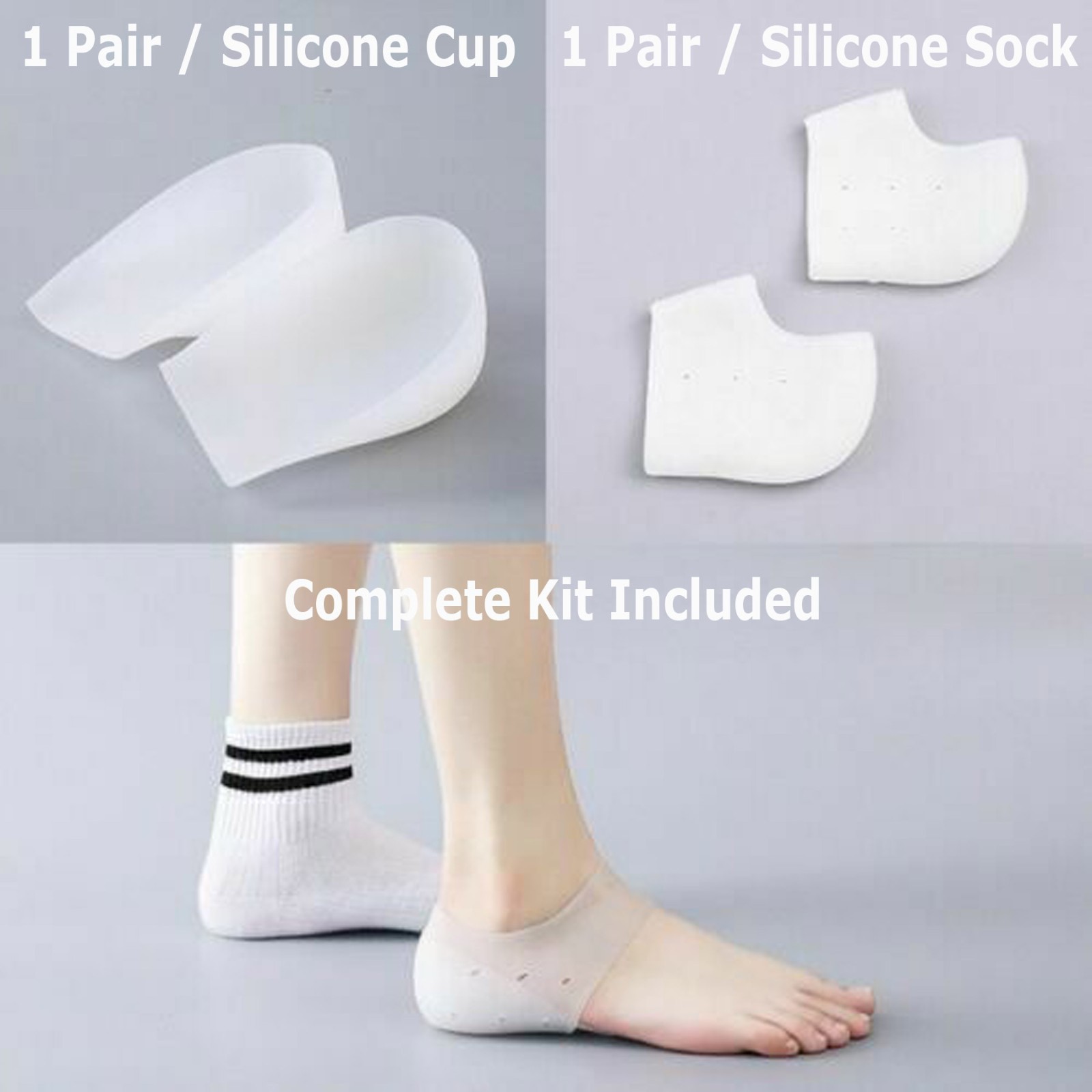 Concealed Footbed Enhancers Invisible Height Increase Silicone Insoles Pads USA