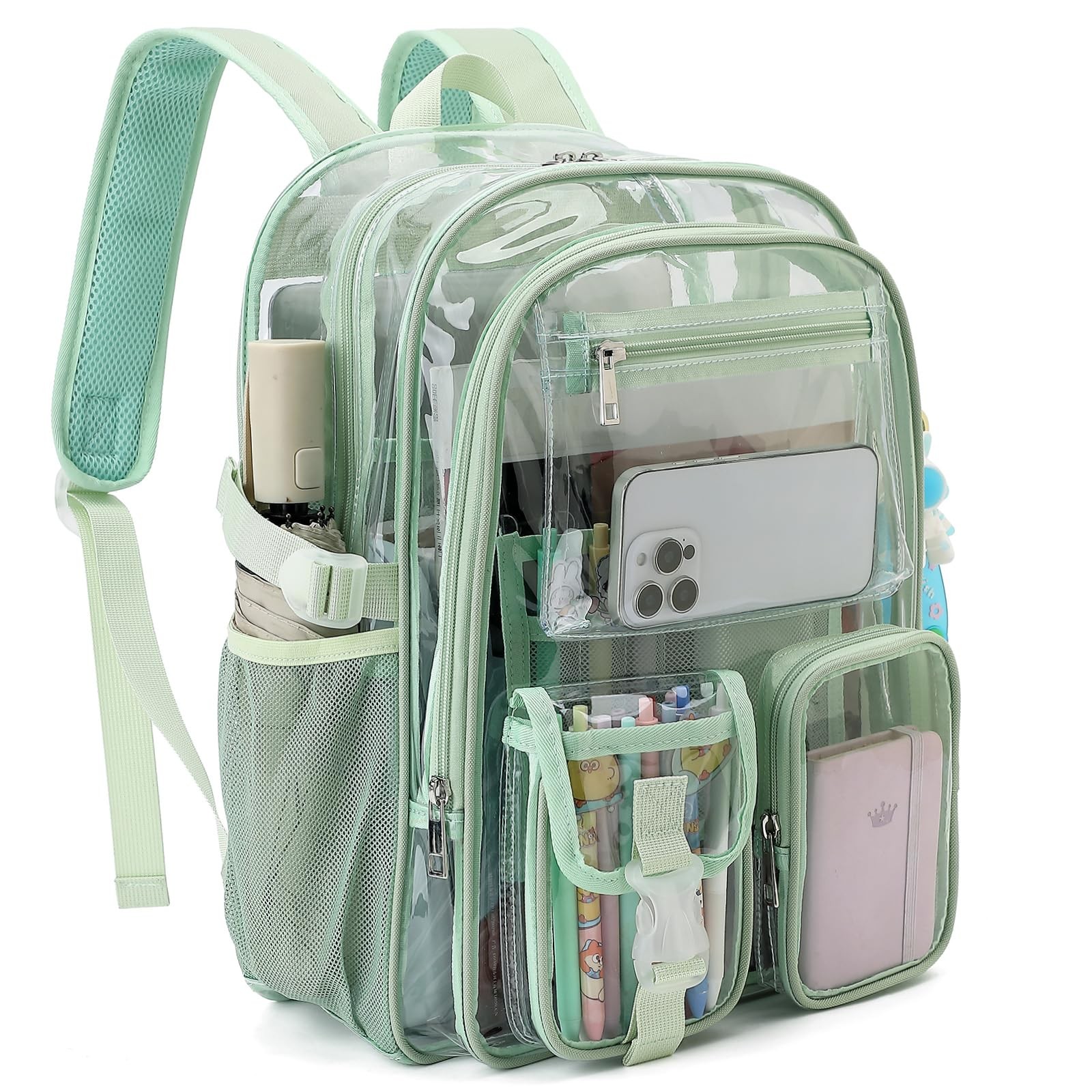 Clear Backpack 11.8×16.5×6.3″ Heavy Duty Transparent Stadium Approved – Quick